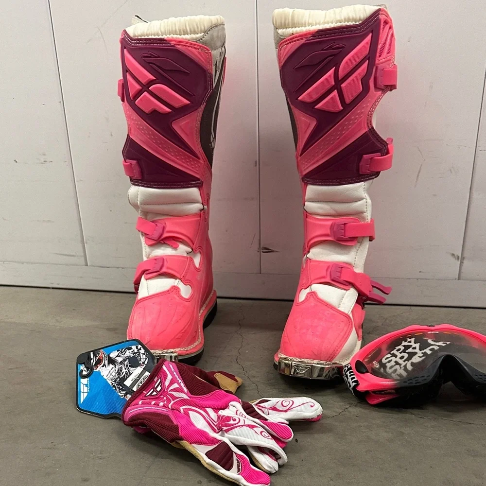 Viper Fly Dirt Bike Racing Boots Woman’s size 8 - Picture 1 of 7